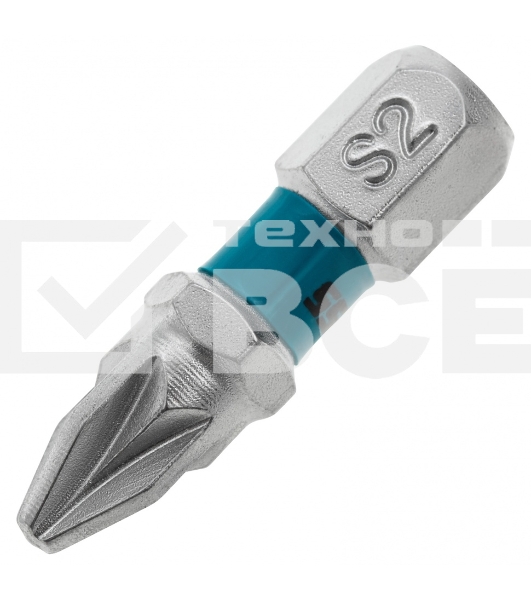 Набор бит GROSS РZ2x25, сталь S2, 10шт 11340