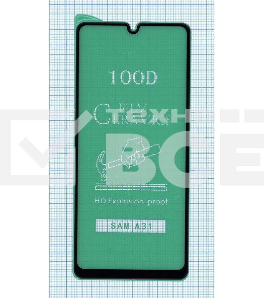 Керамическая пленка (стекло) для Samsung A31 черный