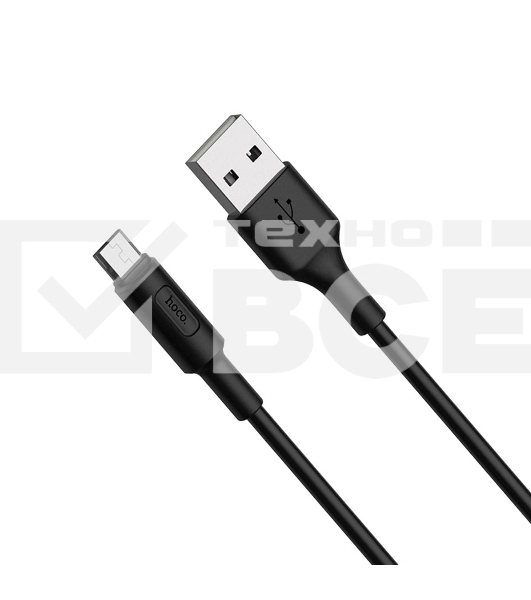 Кабель HOCO USB X25 Soarer для Micro USB, 2А, длина 1м, черный