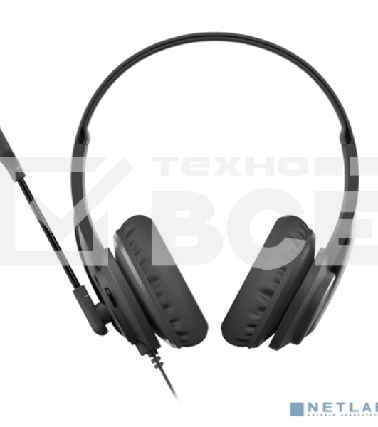 Наушники с микрофоном A4Tech HU-10 черный 2м накладные USB оголовье
