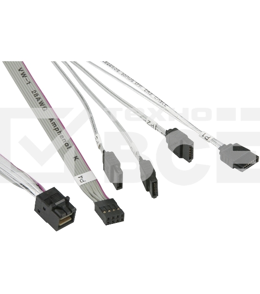Кабель SuperMicro CBL-SAST-0631 cross-over HDmSAS to 4xSATA 55cm