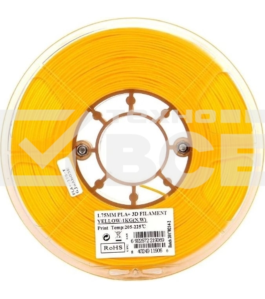 Пластик для принтера 3D Esun PLA+175Y1 PLA d1.75мм 1кг 1цв. желтый
