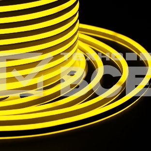 Гибкий Неон LED SMD, компактный 7х12мм, двухсторонний, жёлтый, 120 LED/м, бухта 100м