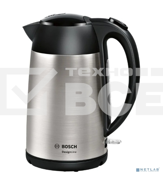 Чайник электрический Bosch TWK3P420 1.7л. 2400Вт черный (корпус: нержавеющая сталь)