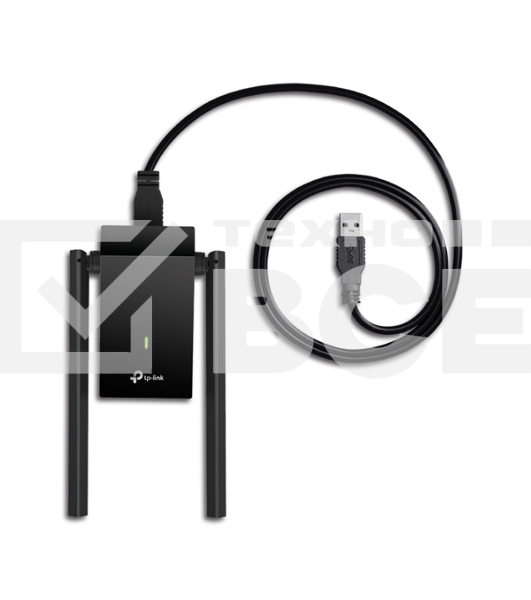 Адаптер TP-Link AC1300Mbps Dual-band High-Gain wireless USB adapter, 867Mbps at 5G and 400Mbps at 2.4G, two high gain antennas, USB 3.0, USB extension cable, support wave 2 MU-MIMO, full compatible with Windows and macOS.