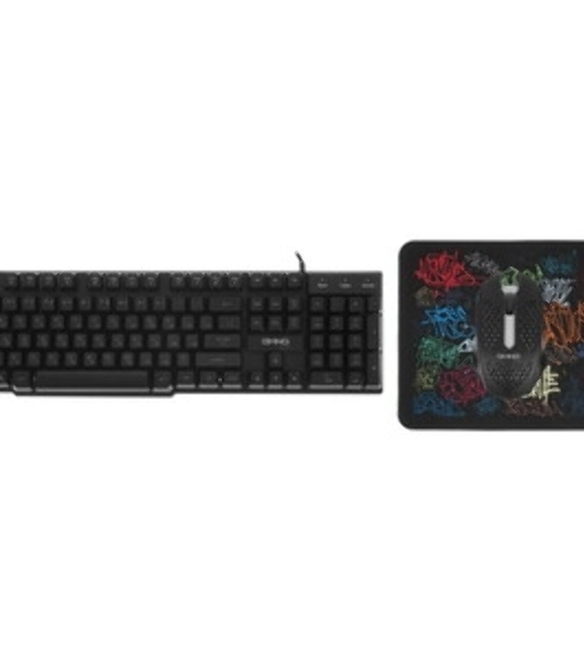 Комплект клавиатура+мышь Oklick 400GMK проводной, USB, 1200 DPI, чёрный