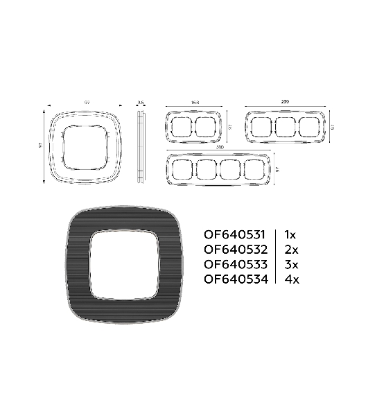 Рамка OMEGA Coint (Черный Стекло органическое/Сталь) 4-ая OF640534