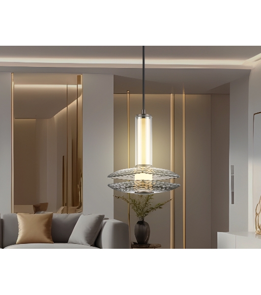 Подвесной светодиодный светильник Ambrella light LH31003 GR/SM серый/дымчатый 10W 3000K 150*150*240