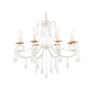Светильник Ambrella light TR4917/8 WH/GD белый/золото E14/8 max 40W D740*930