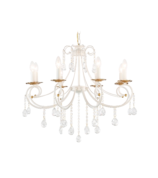 Светильник Ambrella light TR4917/8 WH/GD белый/золото E14/8 max 40W D740*930