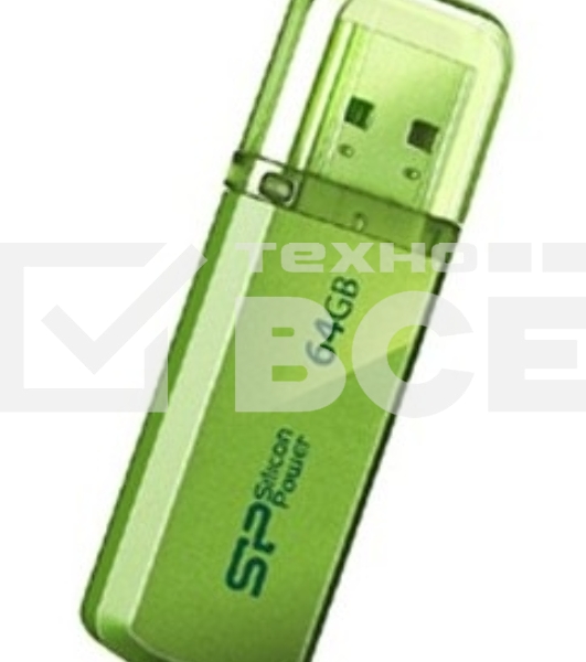 Флеш диск Silicon Power 64Gb Helios 101 SP064GBUF2101V1N USB2.0 зеленый