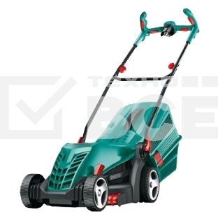 Газонокосилки Bosch ARM 34 06008A6101 Газонокосилка роторная { шир. 34см, Мотор Power drive, Момент 16Нм, 1300Вт, 40л, 11кг, 5 уровней кошения(20-70см); косит вдоль стен, складные Ergo ручки, комп. хранение }