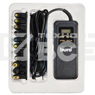 Блок питания Buro BUM-0065A90 автоматический 90W 12V-20V 11-connectors 5A 1xUSB 2.1A от бытовой электросети LСD индикатор