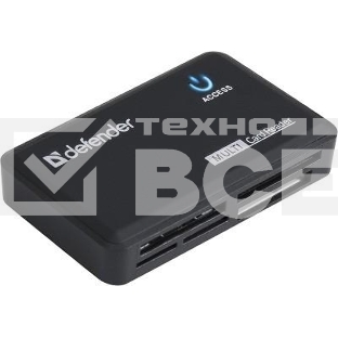 Кардридер DefenderOPTIMUS, до 4 типов карт одновременно + кабель USB 2.0 A(M) - MiniB (M) длина 1 м.
