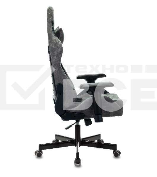 Кресло игровое Бюрократ VIKING 7 KNIGHT B FABRIC черный текстиль/эко.кожа крестовина металл/пластик