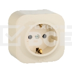 Розетка с заземлением с защитными шторками Legrand 782250 (Слоновая кость), фото5