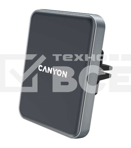 Универсальный магнитный автомобильный держатель с беспроводной зарядкой Car holder and wireless charger MegaFix, C-15, 15W, Input: USB-C: 5V/2A, 9V/3A; Output: 5W, 7.5W, 10W, 15W;89*65*12mm,0.195kg,black