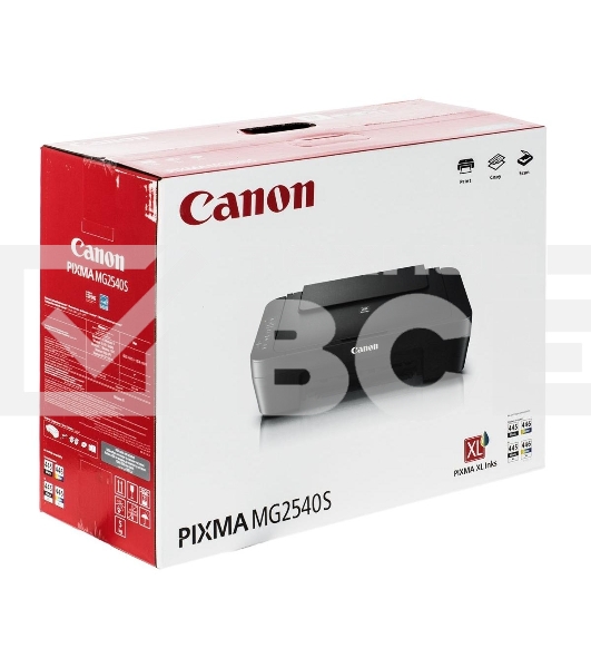 МФУ струйный Canon PIXMA MG2540S (0727C007/0727C021), A4, цветной, печ. до 8 стр/мин. (ч/б) до 4 стр/мин. (цвет), скан. до 4 стр/мин., 600 x 4800 dpi (печать) 1200x600dpi (скан.), USB
