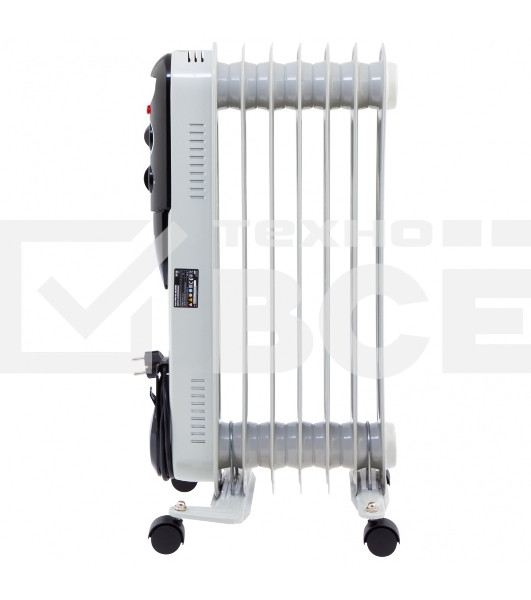 Масляный обогреватель MTX OCH-1500, белый, 1500 Вт, 15 м2, термостат