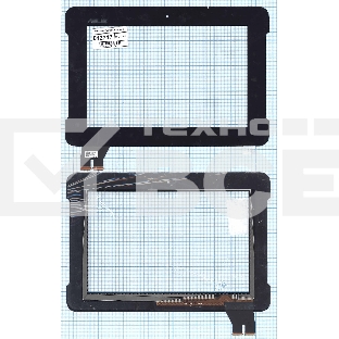 Сенсорное стекло (тачскрин) для Asus PadFone S (PF500KL) Station, черное