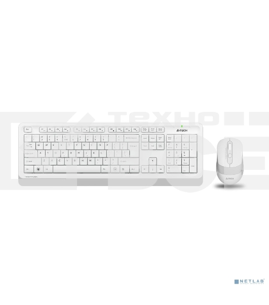Клавиатура + мышь A4 Fstyler FG1010 клав:белый/серый мышь:белый/серый USB беспроводная Multimedia