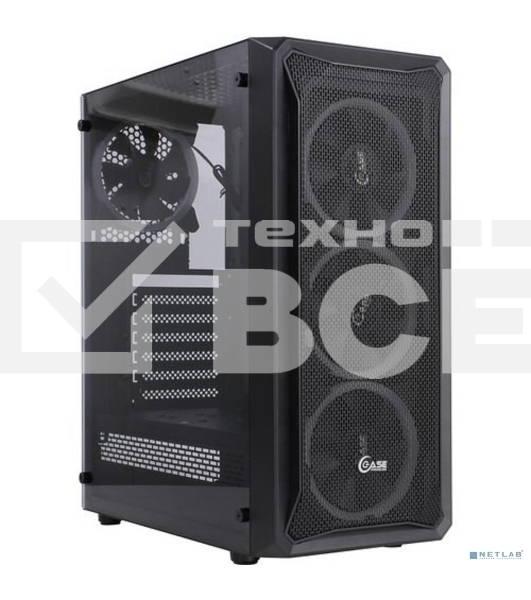 Компьютерный корпус Powercase Mistral Z4 Mesh LED, Tempered Glass, 4x 120мм 5-color fan, черный, ATX (CMIZB-L4)