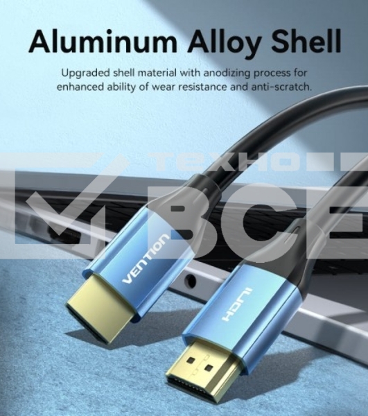 Кабель Vention HDMI High speed v2.0 with Ethernet 19M/19M - 8м