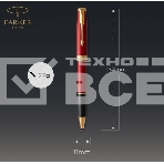 Ручка роллер Parker Sonnet Core T539 (CW1931475) LaqRed GT F черн. черн. подар.кор., фото6