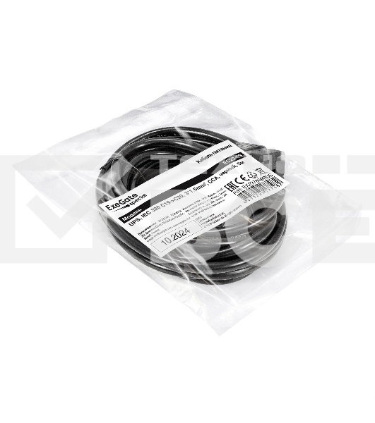 Кабель питания (UPS) ExeGate Special EC20-5S (IEC 320 C19->C20, 3*1.5mm2, CCA, черный, 5м)