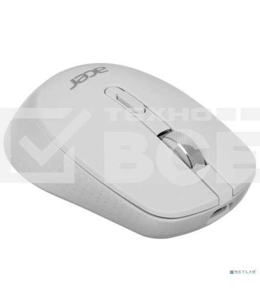 Мышь беспроводная Acer OMR310 светло-серый, 1600 dpi, радиоканал, Bluetooth, USB, кнопки - 7