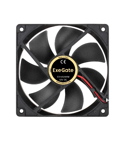 Вентилятор 12В DC ExeGate EX12025S2PM (120x120x25 мм, Sleeve bearing (подшипник скольжения), 2pin+Molex, 1500RPM, 24dBA)
