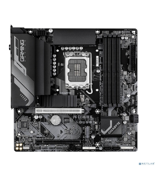 Материнская плата Gigabyte B760M GAMING X WIFI6E GEN5, LGA1700, Intel B760, 4xDDR5, 4xSATA, 2xM.2, 1xPCIe 5.0 x16, 1xPCIe 3.0 x4, 1xHDMI, 1xDP, 1x2.5Gb LAN, Wi-Fi 6E, Bluetooth 5.3, 3xUSB-A 5Gbps, 5xUSB-A 2.0, 3x3.5 мм, 7.1, mATX