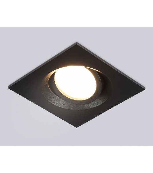 Встраиваемый поворотный точечный светильник Ambrella light TN102744 BK черный IP20 GU5.3 95*95*25
