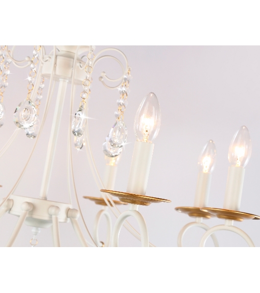 Светильник Ambrella light TR4917/8 WH/GD белый/золото E14/8 max 40W D740*930