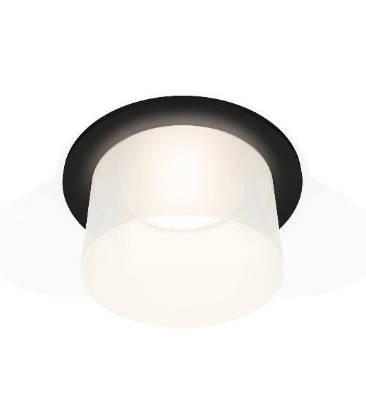 Комплект встраиваемого светильника Ambrella light XC7622045 SBK/FR черный песок/белый матовый MR16 GU5.3 (C7622, N7170)
