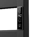 Полотенцесушитель дизайнерский электрический BAU Elite Black 53х52, подключение справа, черный матов, фото13