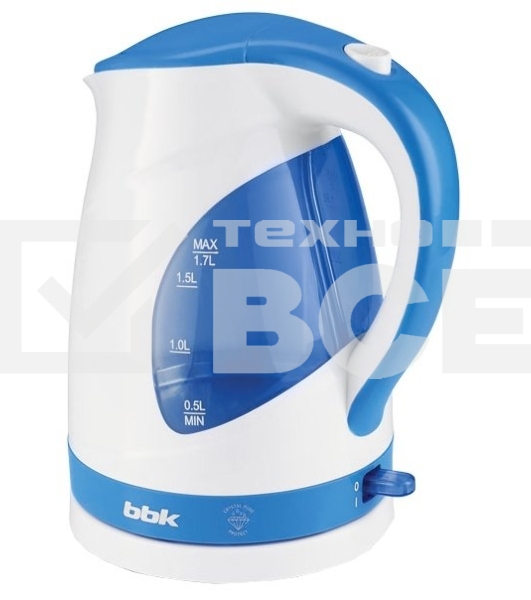 Чайник электрический BBK EK1700P белый/голубой