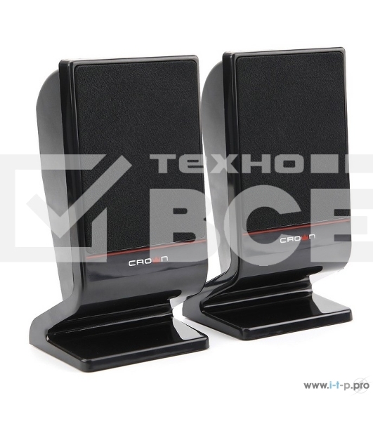 Колонки CROWN CMS-601 (USB, 6W; управление громкостью, разъём для наушников, кнопка включения, Длина кабеля между колонками 1м;Длина аудио-кабеля и питания 2м.)