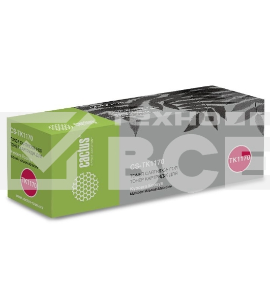 Картридж лазерный Cactus CS-TK1170 черный (7200 стр.) для Kyocera Ecosys M2040dn/ M2540dn/M2640idw