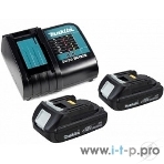 Набор Makita 2 шт BL1815N аккумулятор + 1 шт DC18SD зарядное устройсво + кейс 197143-8, фото4