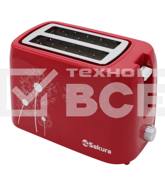 Тостер Sakura SA-7608R 750Вт подогрев красн