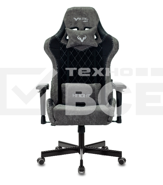 Кресло игровое Бюрократ VIKING 7 KNIGHT B FABRIC черный текстиль/эко.кожа крестовина металл/пластик