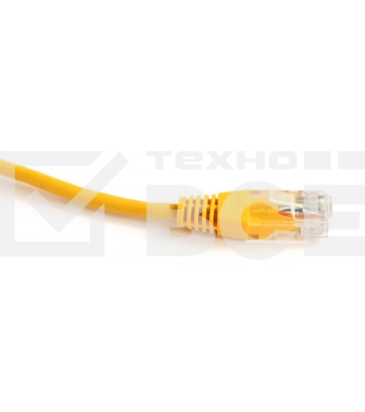 Патч-корд TWT UTP кат.5e, с заливными колпачками, 2.0 м, желтый