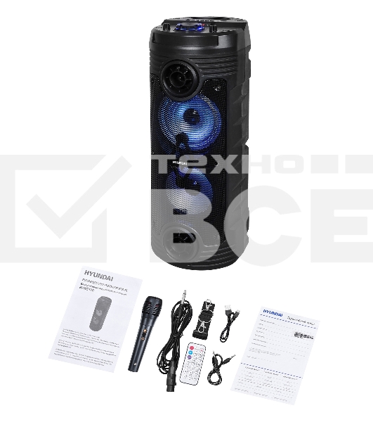 Минисистема Hyundai H-MC170 черный 80Вт/FM/USB/BT/SD/MMC