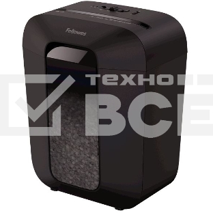 Шредер Fellowes PowerShred LX41 черный (секр.P-4)/перекрестный/8лист./17лтр./скрепки/скобы/пл.карты