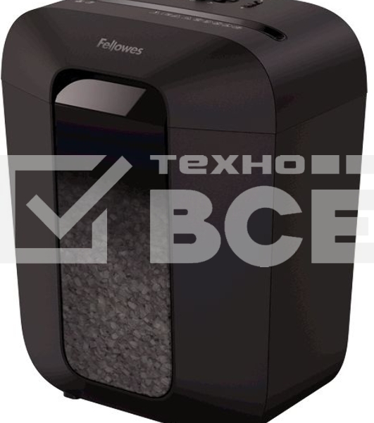 Шредер Fellowes PowerShred LX41 черный (секр.P-4)/перекрестный/8лист./17лтр./скрепки/скобы/пл.карты