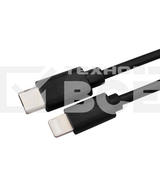 Кабель Type-C - Lightning 3A/1m/PVC/black/Rexant
