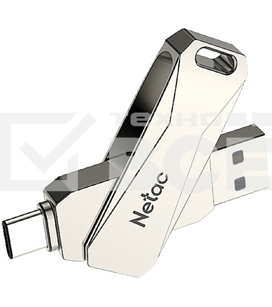 Флеш диск USB Drive Netac U782C NT03U782C-128G-30PN dual USB3.0+TypeC 128GB, retail version