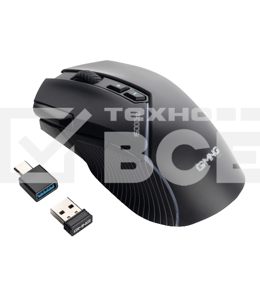 Мышь GMNG XM001 черный оптическая (16000dpi) беспроводная USB/USB-C (7but)