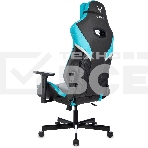Кресло игровое Knight Thunder 5X черный/голубой эко.кожа крестов. металл, фото8